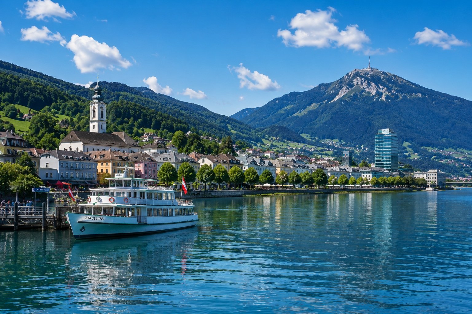 Linz Airport < >Attersee